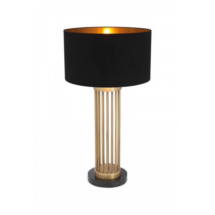 ABJ-FR01 Condo Eskitme Mat Gold Kaplama Metal Abajur - Siyah