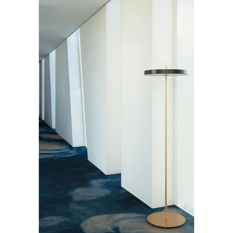 Lydia Gold Kaplama Metal Tek Ayaklı Lambader