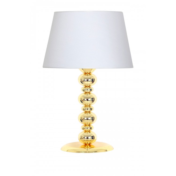 Gold Kaplama Blanc Metal Abajur - Beyaz