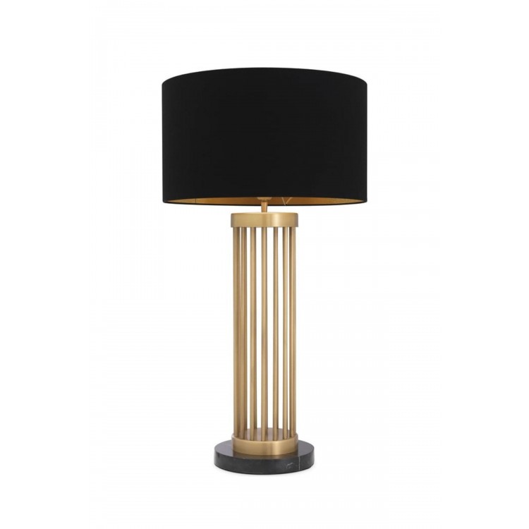 ABJ-FR01 Condo Eskitme Mat Gold Kaplama Metal Abajur - Siyah