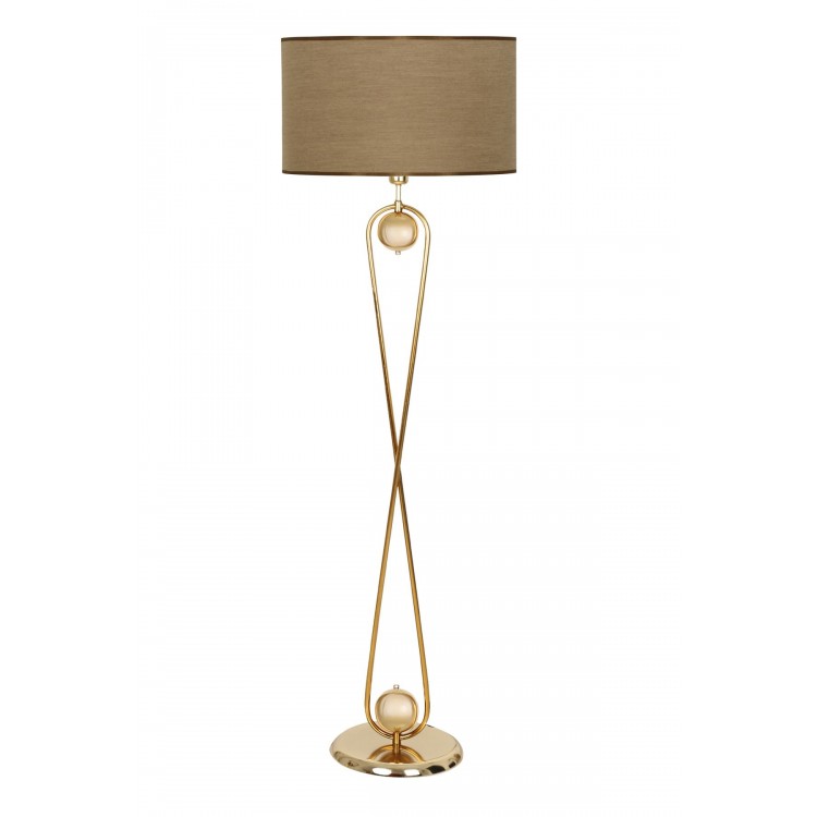 Forever Gold Kaplama Metal Lambader, Modern Dekoratif Metal Oturma Odası Çalışma Odası Zemin Lambası