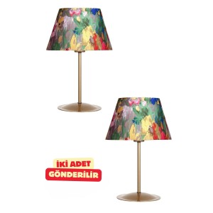 Two-004 Series Eskitme Mat Gold Metal Abajur