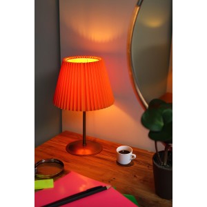 Onze Series Eskitme Mat Gold Metal Abajur - Turuncu