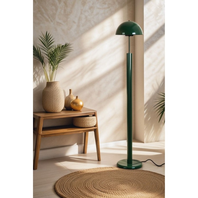 Noa Statik Yeşil Mushroom Lambader Modern Dekoratif Metal Oturma Odası Çalışma Odası Zemin Lambası