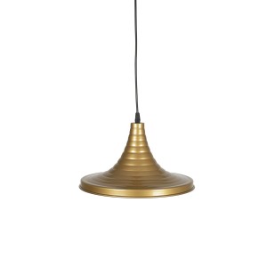 Eskitme Mat Gold Çizgili Metal Tekli Sarkıt Salon Genç Odası Mutfak Avize