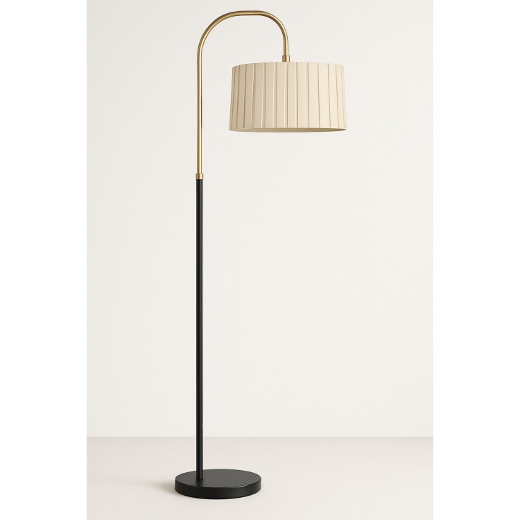 Elora Eskitme Gold Lambader – Pliseli Krem Şapka, Klasik Modern Stil