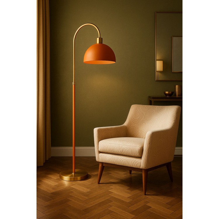 LuxArc Modern Kavisli Metal Lambader – Dekoratif Şık Aydınlatma