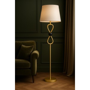 Aurion Eskitme Mat Gold Loop Metal Gövdeli Modern Lambader
